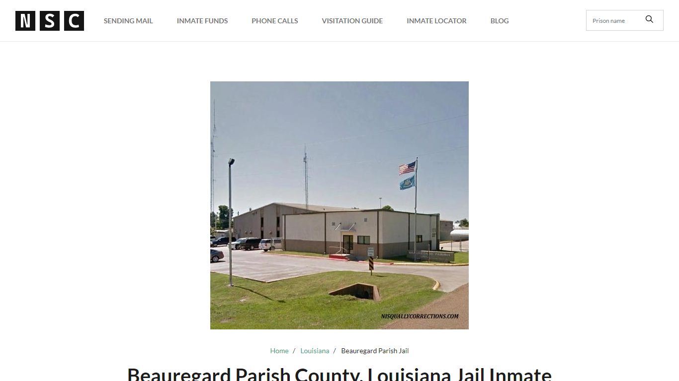 Beauregard Parish County, Louisiana Jail Inmate List